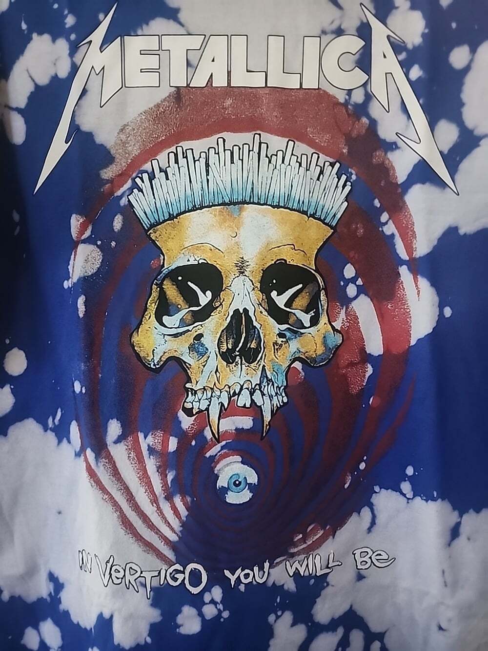 Metallica In Vertigo You Will Be Heavy Metal  Tie Dye Shirt XL Blue A122 New